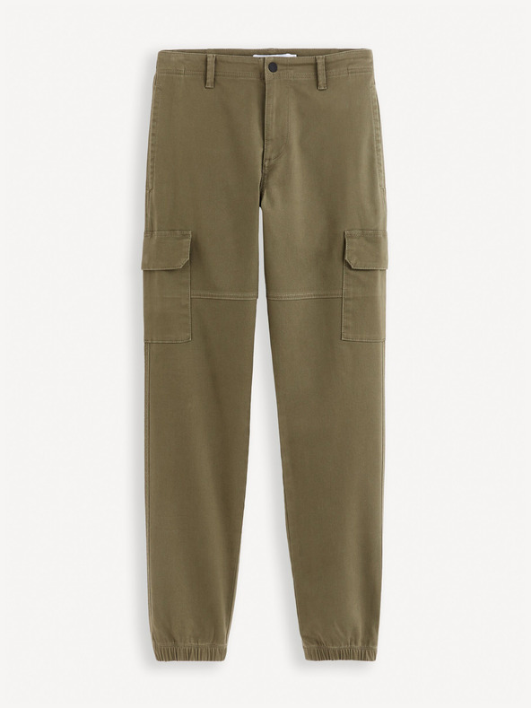 Celio Khaki színű férfi cargo nadrág Celio Dolyte