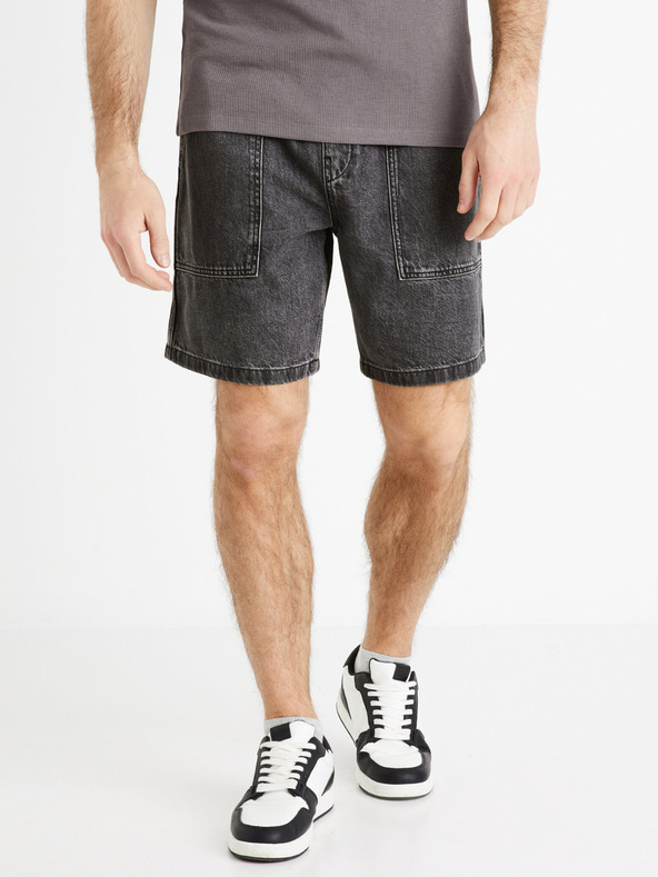 Celio Fekete férfi farmer rövidnadrág Celie Domalobm4