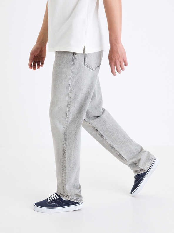 Celio Szürke férfi laza szabású farmernadrág Celio C75 Foloose