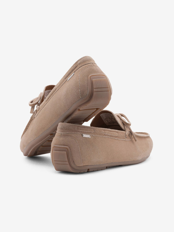 Ombre Clothing Bézs férfi bőr cipő sofőr talppal Ombre ruházat