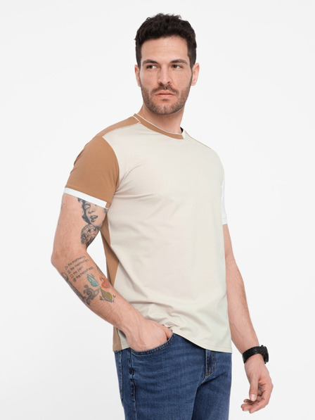 Ombre Clothing Barna férfi póló Ombre Ruházat