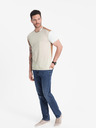 Ombre Clothing Barna férfi póló Ombre Ruházat