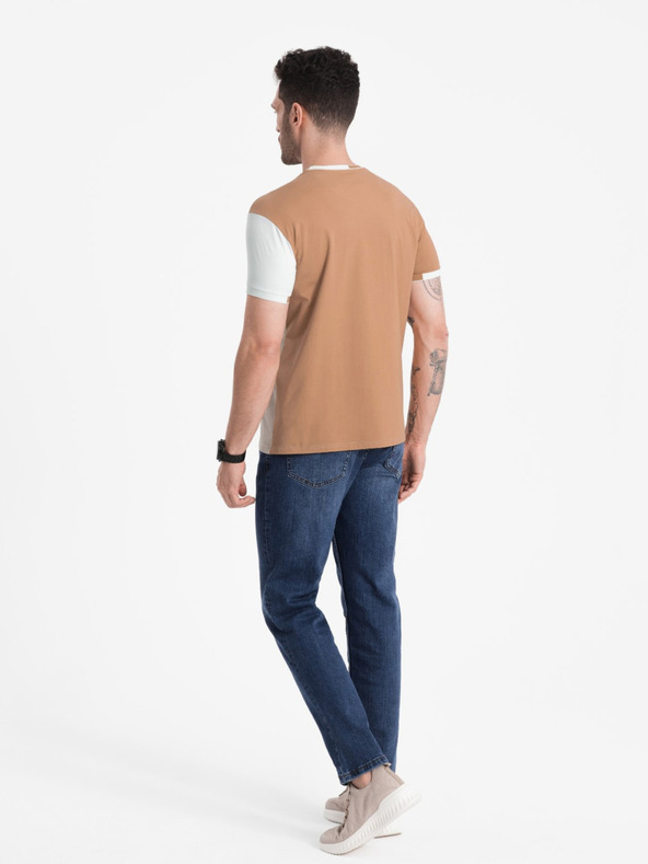 Ombre Clothing Barna férfi póló Ombre Ruházat