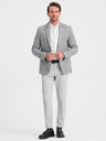 Ombre Clothing Férfi szürke kockás zakó gyapjúkeverékkel Ombre Clothing