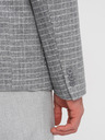 Ombre Clothing Férfi szürke kockás zakó gyapjúkeverékkel Ombre Clothing