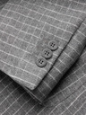 Ombre Clothing Férfi szürke kockás zakó gyapjúkeverékkel Ombre Clothing