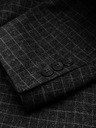 Ombre Clothing Sötétszürke férfi kockás blézer gyapjú keverékkel Ombre Clothing