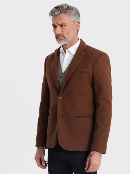 Ombre Clothing Barna férfi zakó Ombre Ruházat