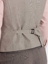 Ombre Clothing Bézs színű férfi öltöny mellény gallérral Ombre Ruházat