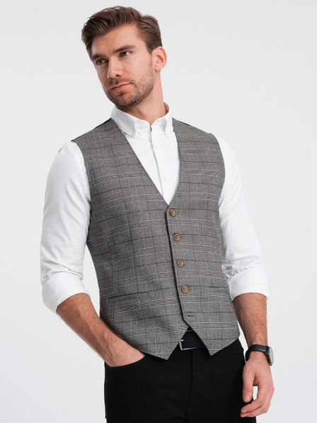 Ombre Clothing Szürke férfi hajtókás zakó Ombre ruházat