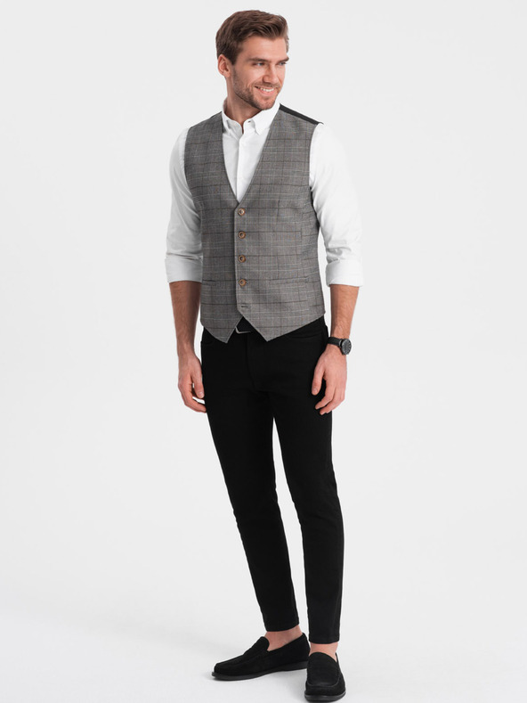 Ombre Clothing Szürke férfi hajtókás zakó Ombre ruházat