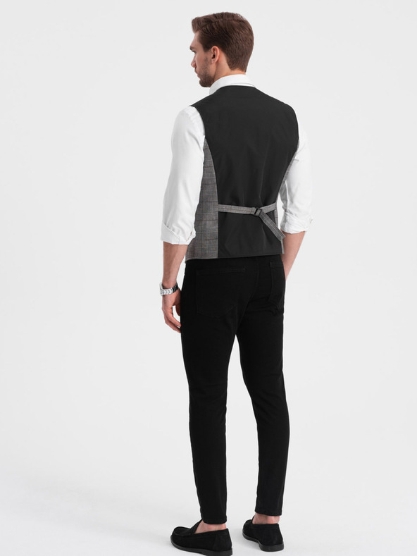 Ombre Clothing Szürke férfi hajtókás zakó Ombre ruházat