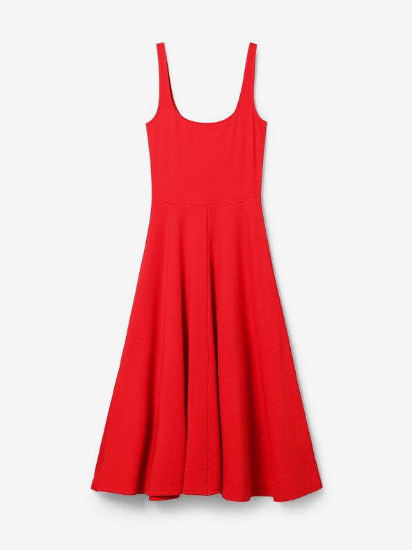 Desigual Piros Desigual Haria női midi ruha