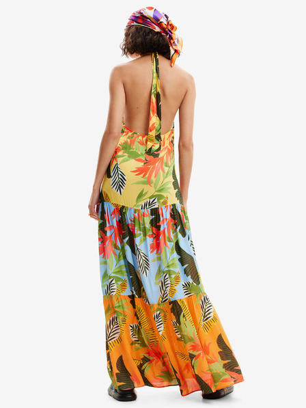 Desigual Sárga Női virágos Beach Maxi ruha Desigual Tropi Tropi női virágos