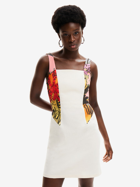 Desigual Desigual x M. Christian Lacroix Marbella krémszínű női ruha