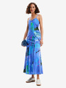 Desigual Kék női virágos maxi ruha Desigual Bleu kék női virágos ruha