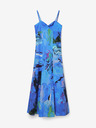 Desigual Kék női virágos maxi ruha Desigual Bleu kék női virágos ruha