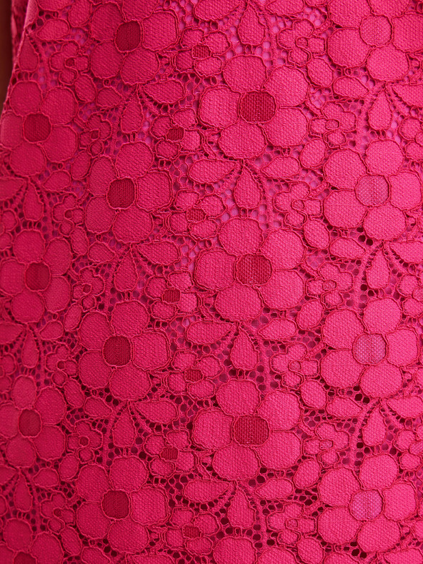 Desigual Desigual csipke Sötét rózsaszín női csipkeruha