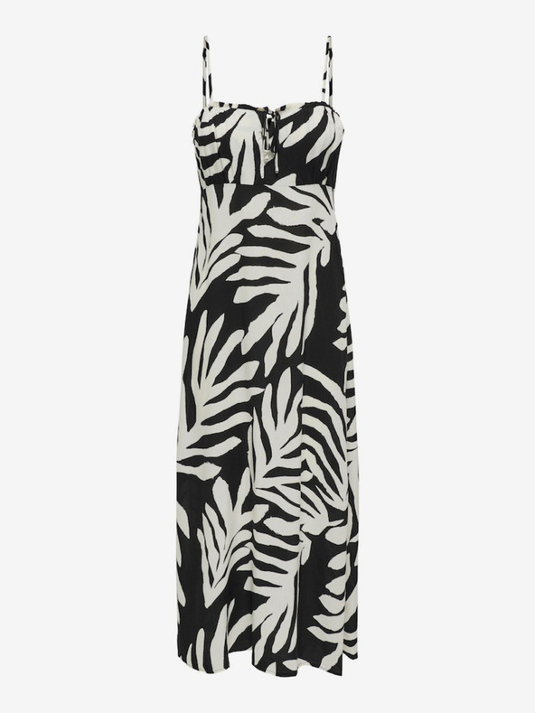 ONLY Fekete női mintás midiruha ONLY Nova