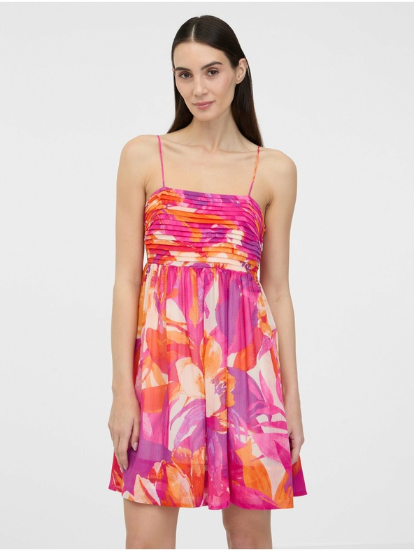 Orsay ORSAY sötét rózsaszín térdig érő női ruha