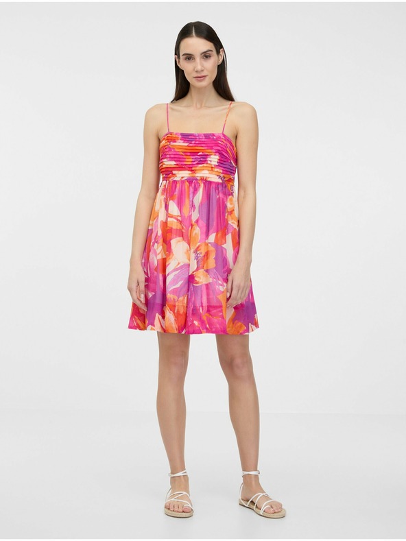 Orsay ORSAY sötét rózsaszín térdig érő női ruha