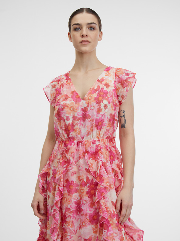 Orsay ORSAY rózsaszín női virágos maxi ruha
