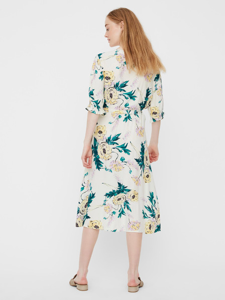 Vero Moda Krémszínű virágos wrap midi VERO MODA Oline Oline