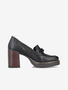 Rieker Fekete női bőr sarkú cipő Rieker