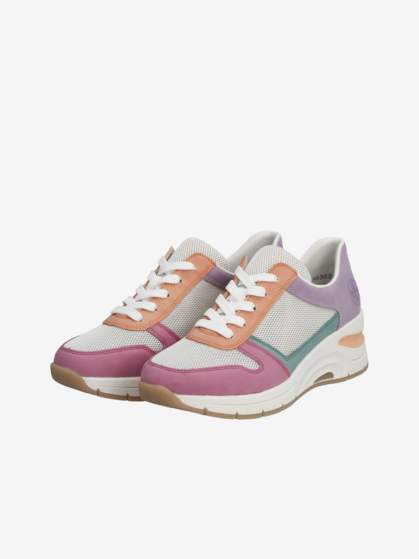 Rieker Krémszínű és rózsaszín női ékcipő Rieker