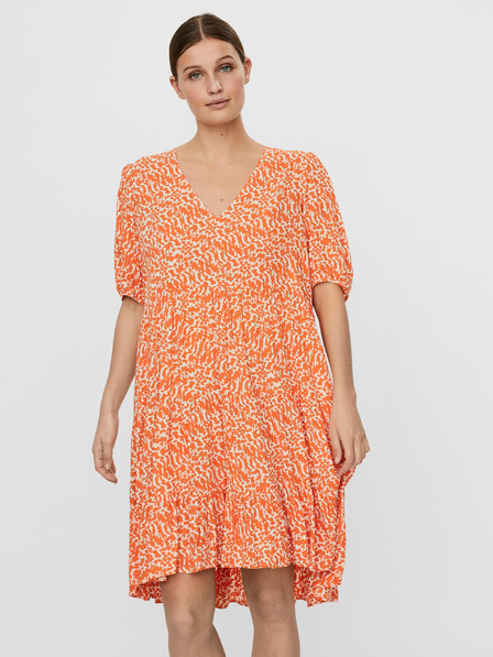 Vero Moda Narancssárga mintás lenge ruha VERO MODA Hanna