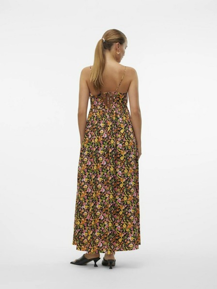 Vero Moda Vero Moda Page női sárga és narancssárga virágos maxiruha