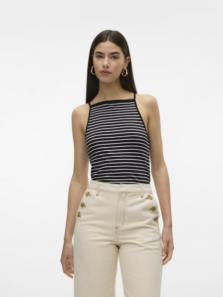 AWARE by VERO MODA Fekete női csíkos pulóver AWARE by VERO MODA Wett