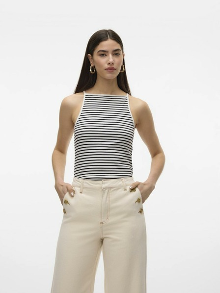 AWARE by VERO MODA Fehér női csíkos pulóver AWARE by VERO MODA Wett