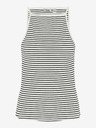 AWARE by VERO MODA Fehér női csíkos pulóver AWARE by VERO MODA Wett
