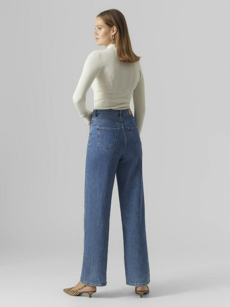 Vero Moda VERO MODA Sally krémszínű női pulóver ruha