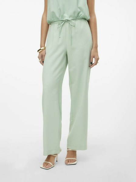 Vero Moda Világoszöld női bő szárú nadrág VERO MODA Carmen