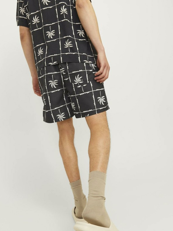 Jack & Jones Fekete férfi mintás fürdőnadrág Jack & Jones Fiji