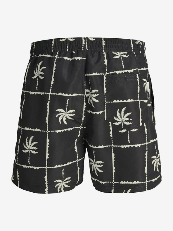 Jack & Jones Fekete férfi mintás fürdőnadrág Jack & Jones Fiji