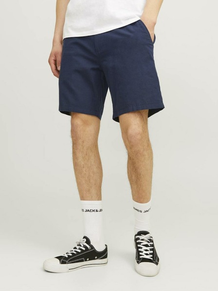 Jack & Jones Sötétkék férfi chino rövidnadrág lenvászon Jack & Jones Ace