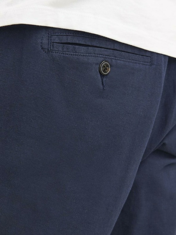 Jack & Jones Sötétkék férfi chino rövidnadrág lenvászon Jack & Jones Ace