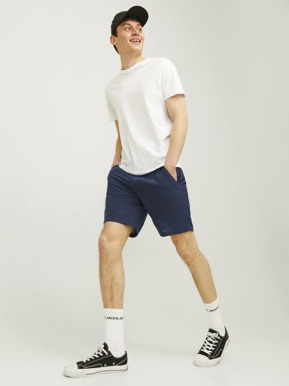 Jack & Jones Sötétkék férfi chino rövidnadrág lenvászon Jack & Jones Ace
