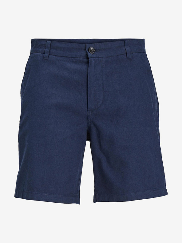 Jack & Jones Sötétkék férfi chino rövidnadrág lenvászon Jack & Jones Ace