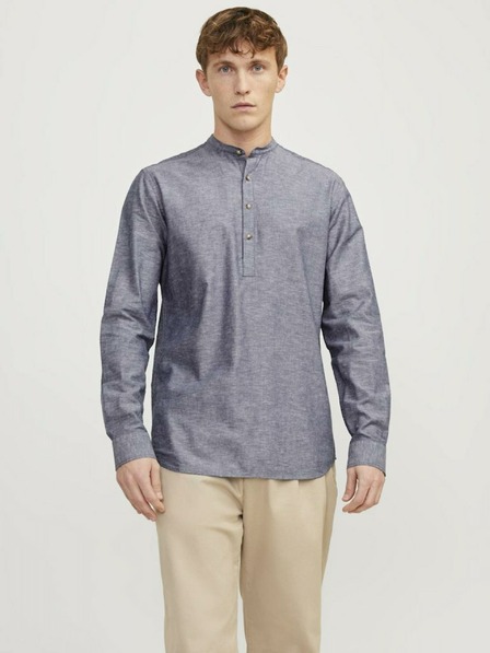 Jack & Jones Kék férfi lenvászon ing Jack & Jones Summer