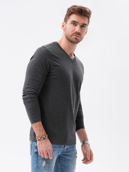 Ombre Clothing Férfi hosszú ujjú póló nyomtatás nélkül - mix 2 db a csomagban V1 Z41 basic