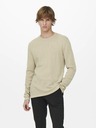ONLY & SONS Bézs színű férfi alappulóver ONLY & SONS Panter