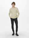 ONLY & SONS Bézs színű férfi alappulóver ONLY & SONS Panter