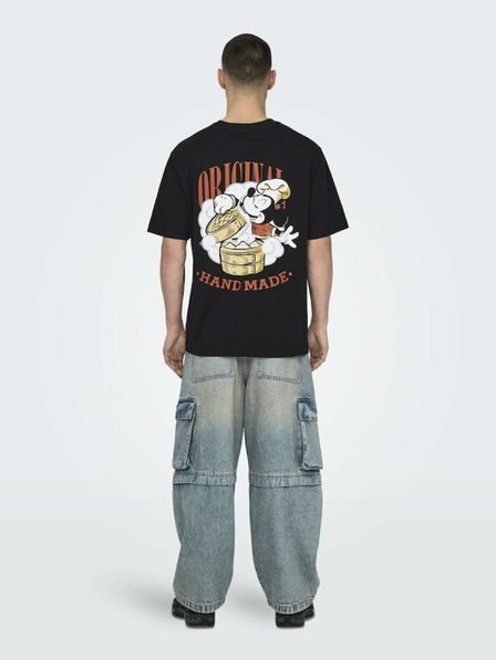 ONLY & SONS Fekete férfi póló ONLY & SONS Disney Disney
