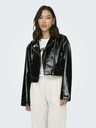 ONLY Fekete női bőrkabát ONLY Simone