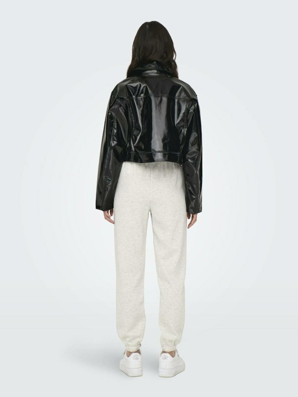 ONLY Fekete női bőrkabát ONLY Simone