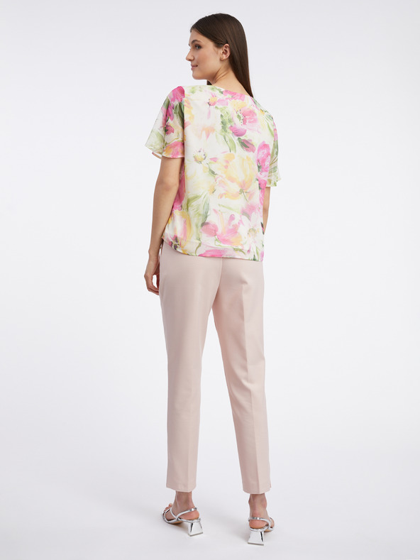 Orsay ORSAY rózsaszín és fehér női virágos blúz